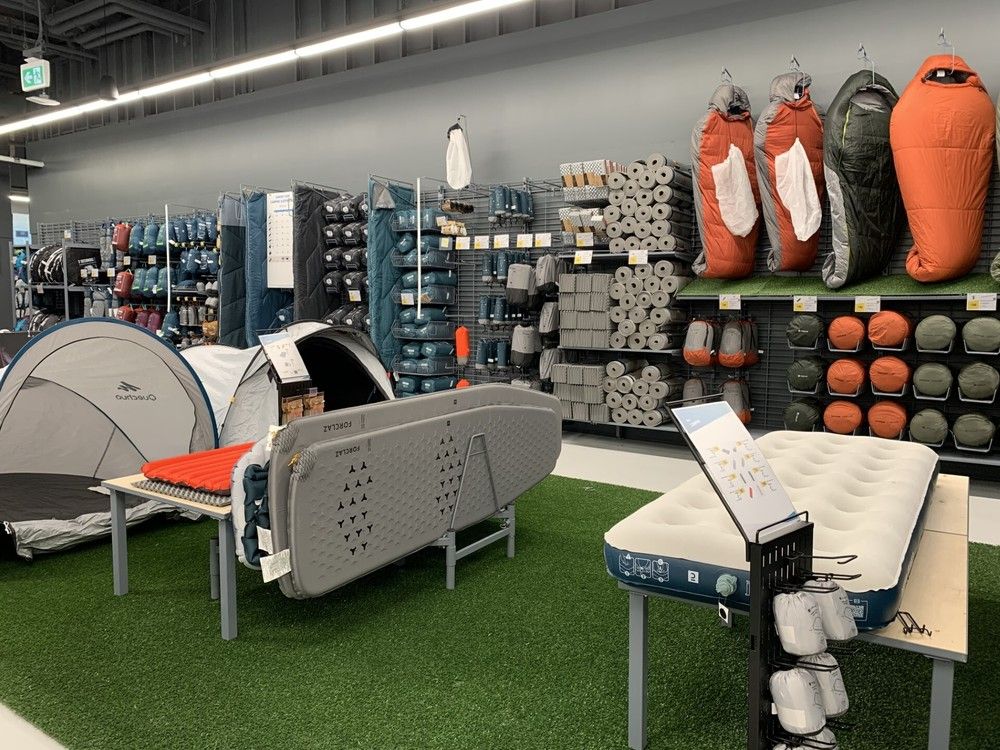 Decathlon has opened its first flagship store in B.C. at Metropolis at Metrotown in Burnaby. The camping department is pictured. 
