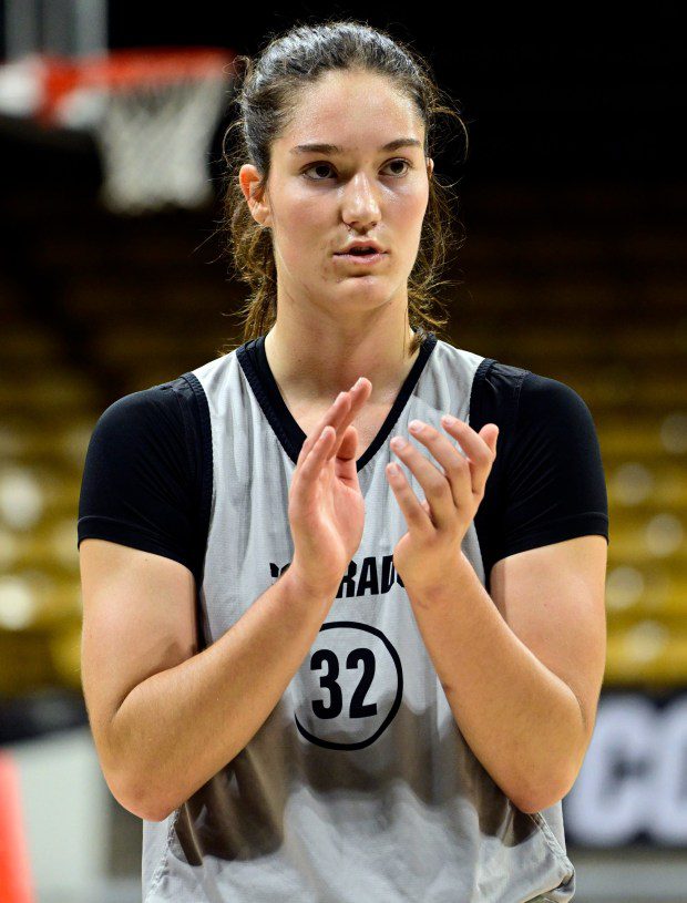 BOULDER,CO SEPTEMBER 29: Ruthie Loomis-Goltl during CU Boulder Women's basketball practice on September 29, 2023.(Cliff Grassmick/Staff Photographer)