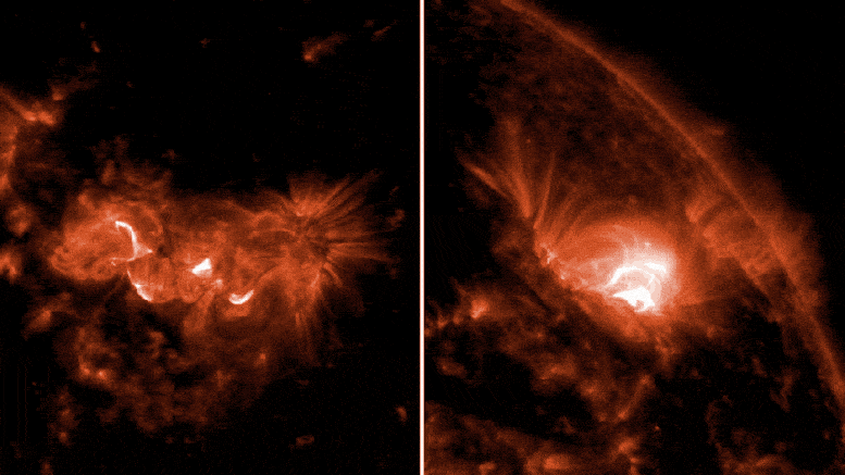 Two Strong Solar Flares